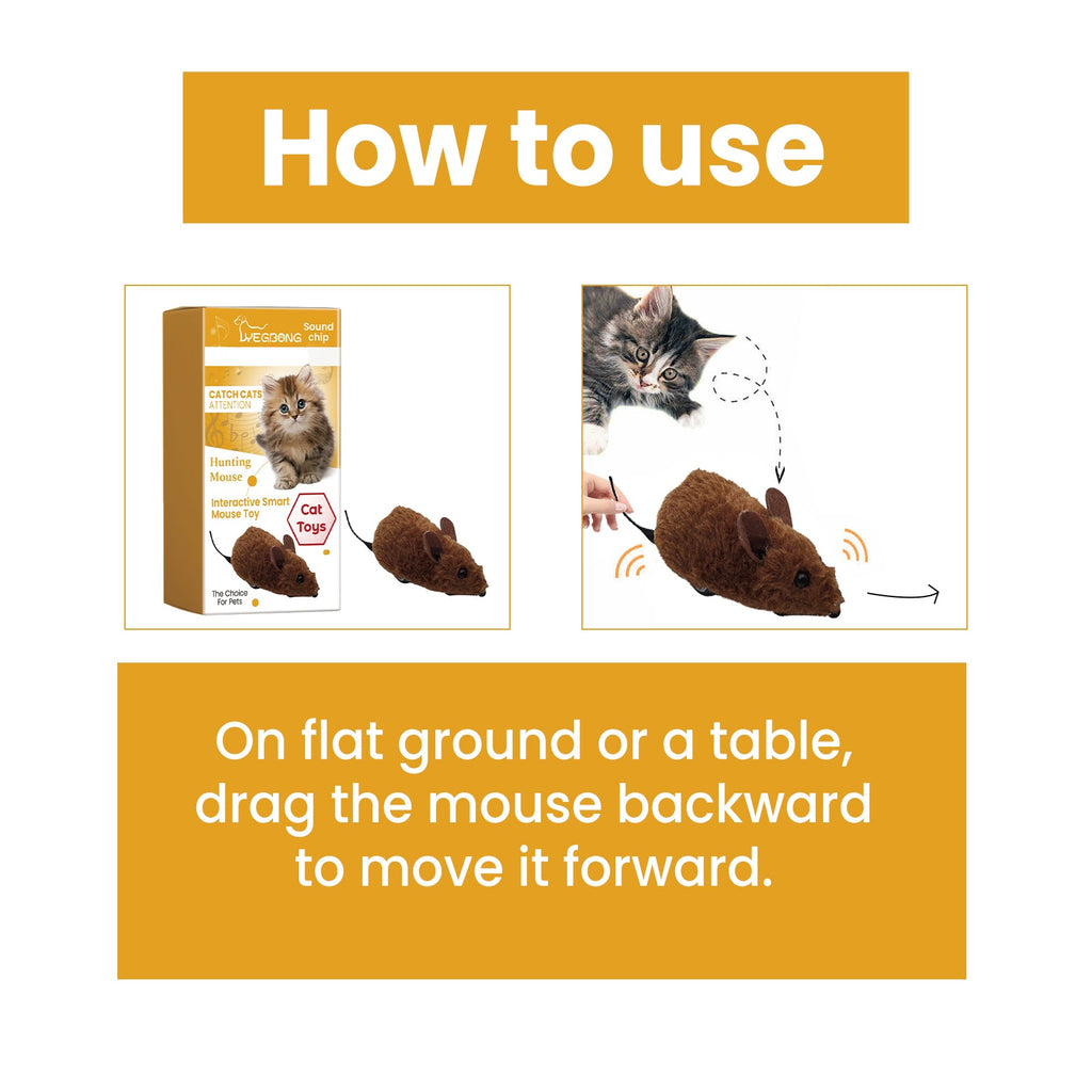 Interactive Smart Mouse Toy, Cats And Dogs Like A Mouse Sound Relief Plush Toy