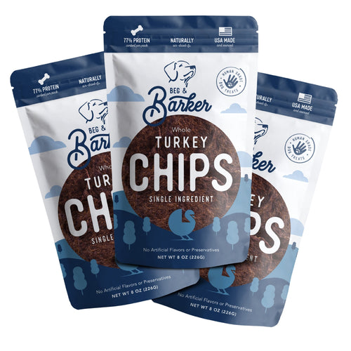 Beg & Barker Whole Turkey Chips Dog Treats 8oz