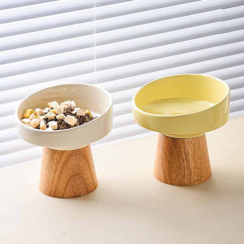 Cat Ceramic Bowl Puppy Dogs Food Water Dish Bowls Pet Elevated Canned Snacks Dining Plate Cats Small Dogs Feeding Supplies