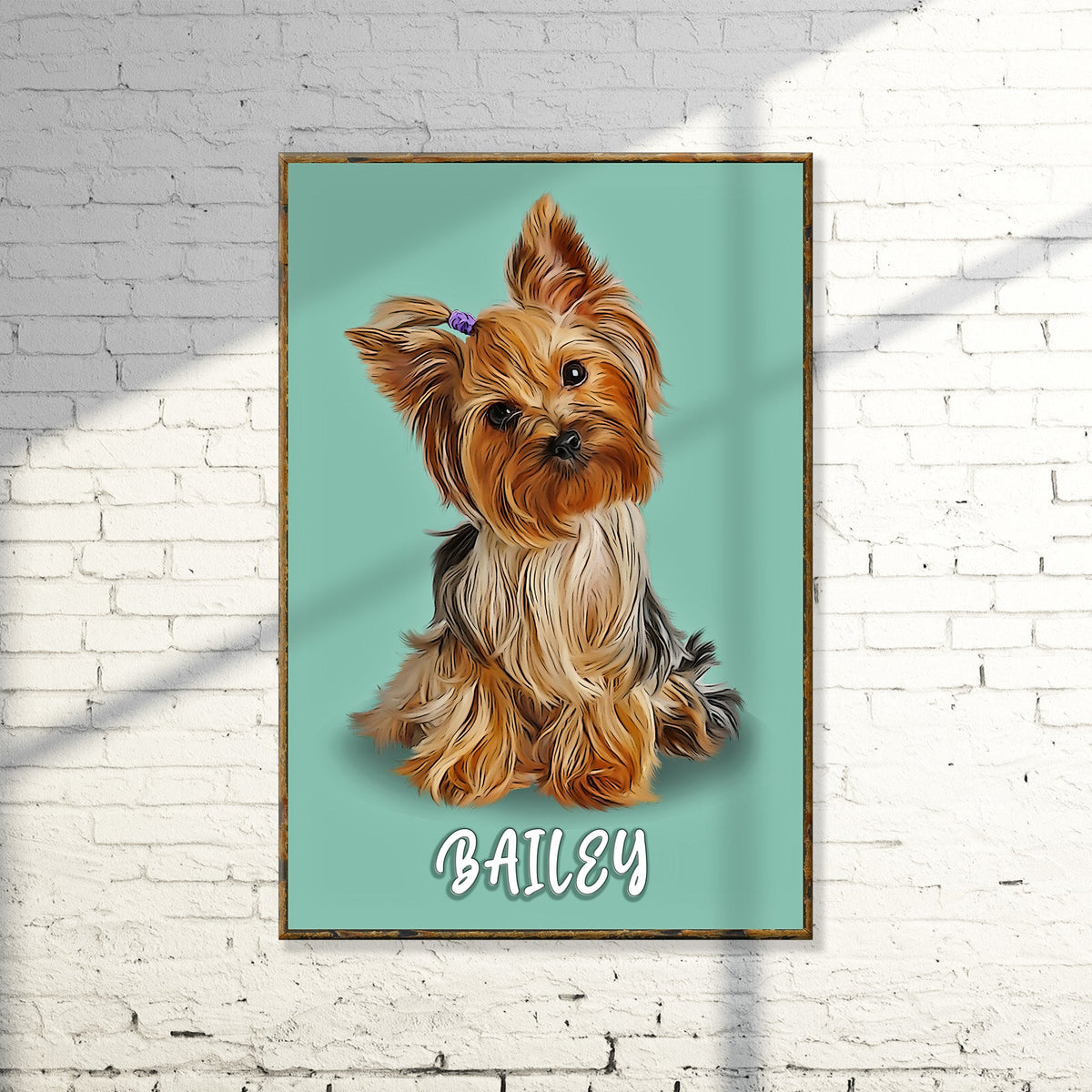 Pet Pastel Portrait- Yorkshire Terrier Sign