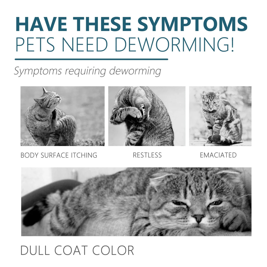 Pet Anti-flea Tick Drops for Cats and Dogs Natural Formula Skin Cleaning Fast-acting Protection Deworming for Pet Care