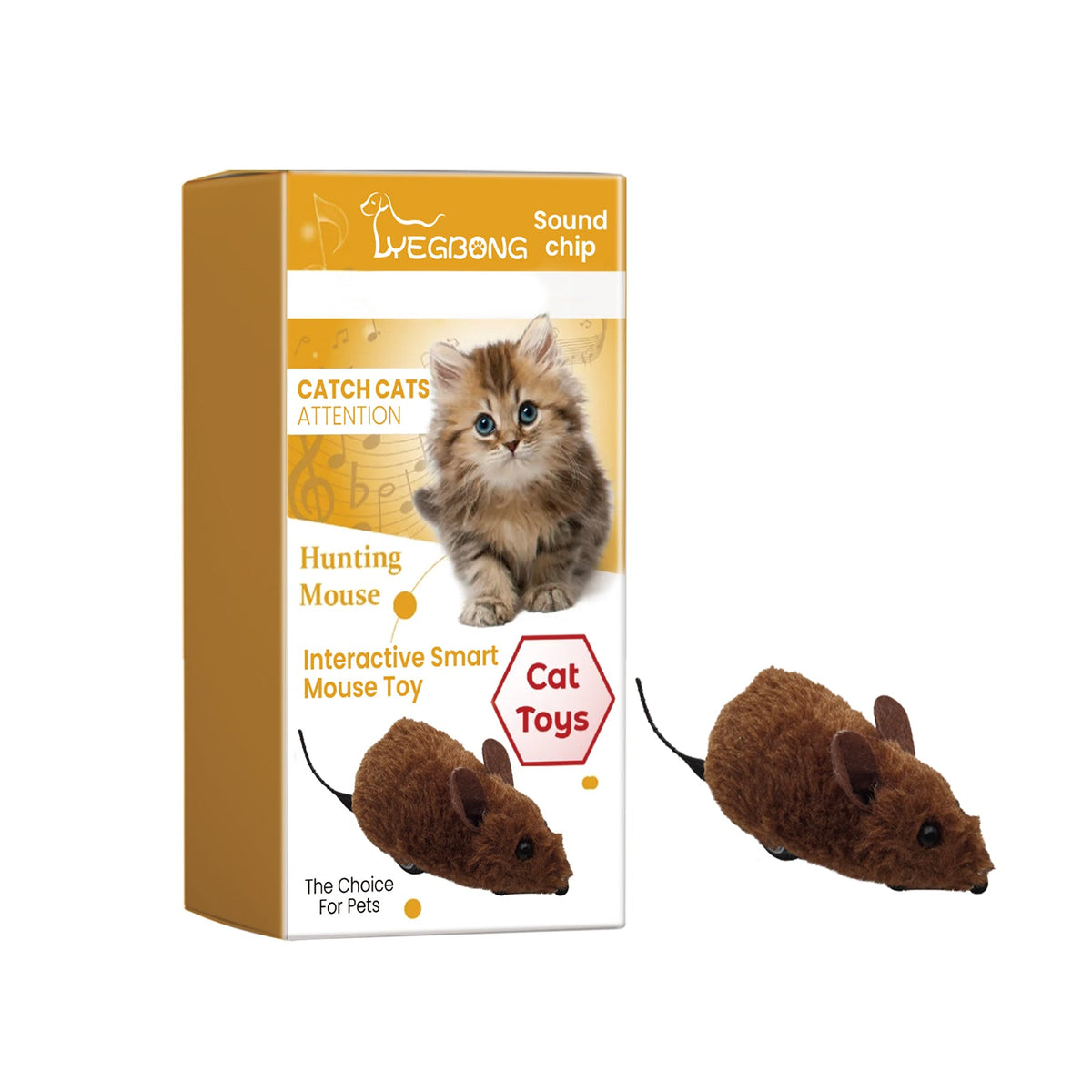 Interactive Smart Mouse Toy, Cats And Dogs Like A Mouse Sound Relief Plush Toy