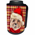 3dRose Cairn Terrier Christmas Dog with Gold and Red Holiday... - Can Cooler Bottle Wrap (cc_351753)