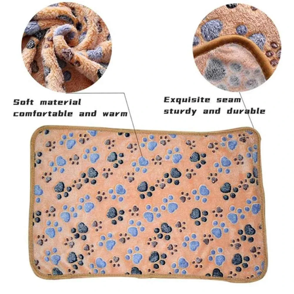 Soft Fluffy Cartoon Pet Blanket – Washable, for Dogs & Cats