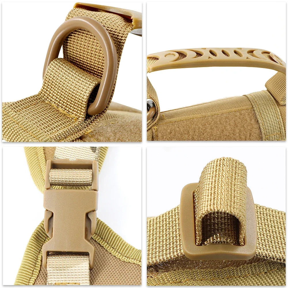 Tactical Puppy Harness Leash Set – Adjustable Military-Style Vest for Small Dogs & Cats, Ideal for Training & Walking