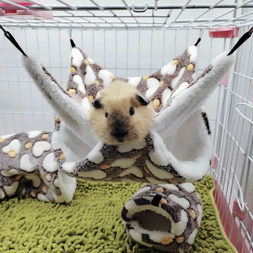1PC Winter Warm Double-Layer Hammock Small Pet Hammock Suspended Squirrel Sleeping Bag Pet Supplies Hamster Hammock