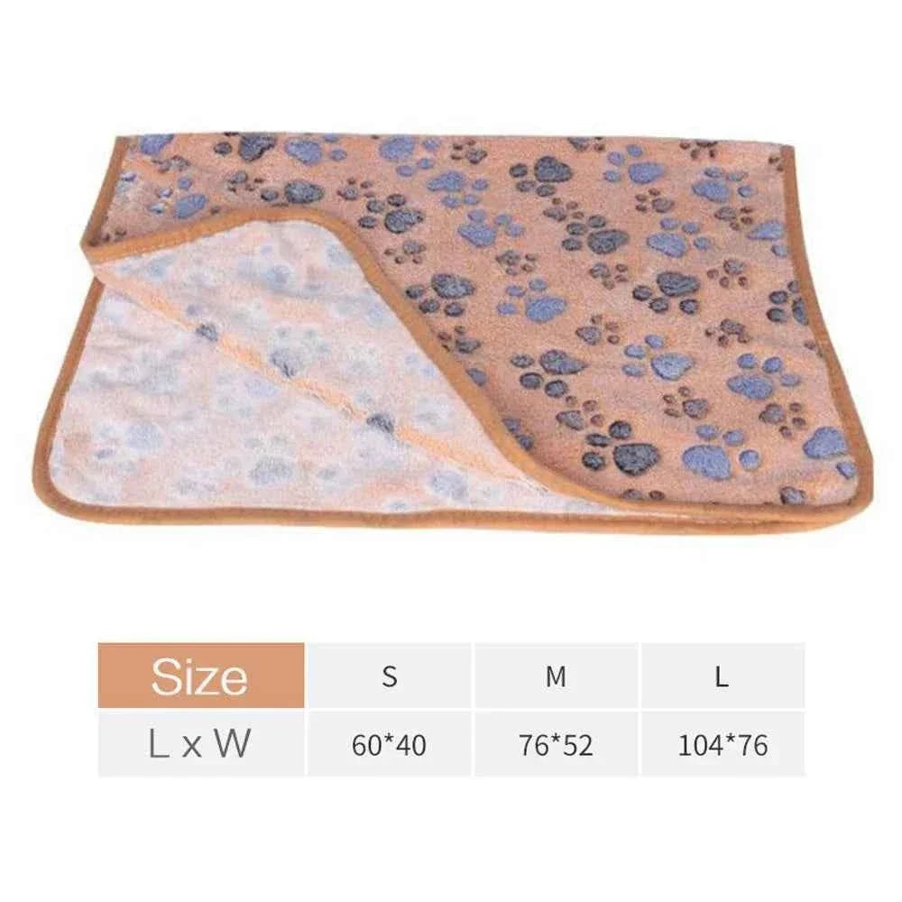 Soft Fluffy Cartoon Pet Blanket – Washable, for Dogs & Cats