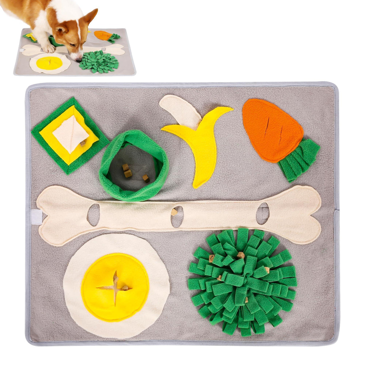 Snuffle Mat for Dogs Cats & Rabbits Interactive Foraging & Slow-Feeder Toy
