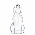 Unpainted Dog Clear Glass Christmas Ornament