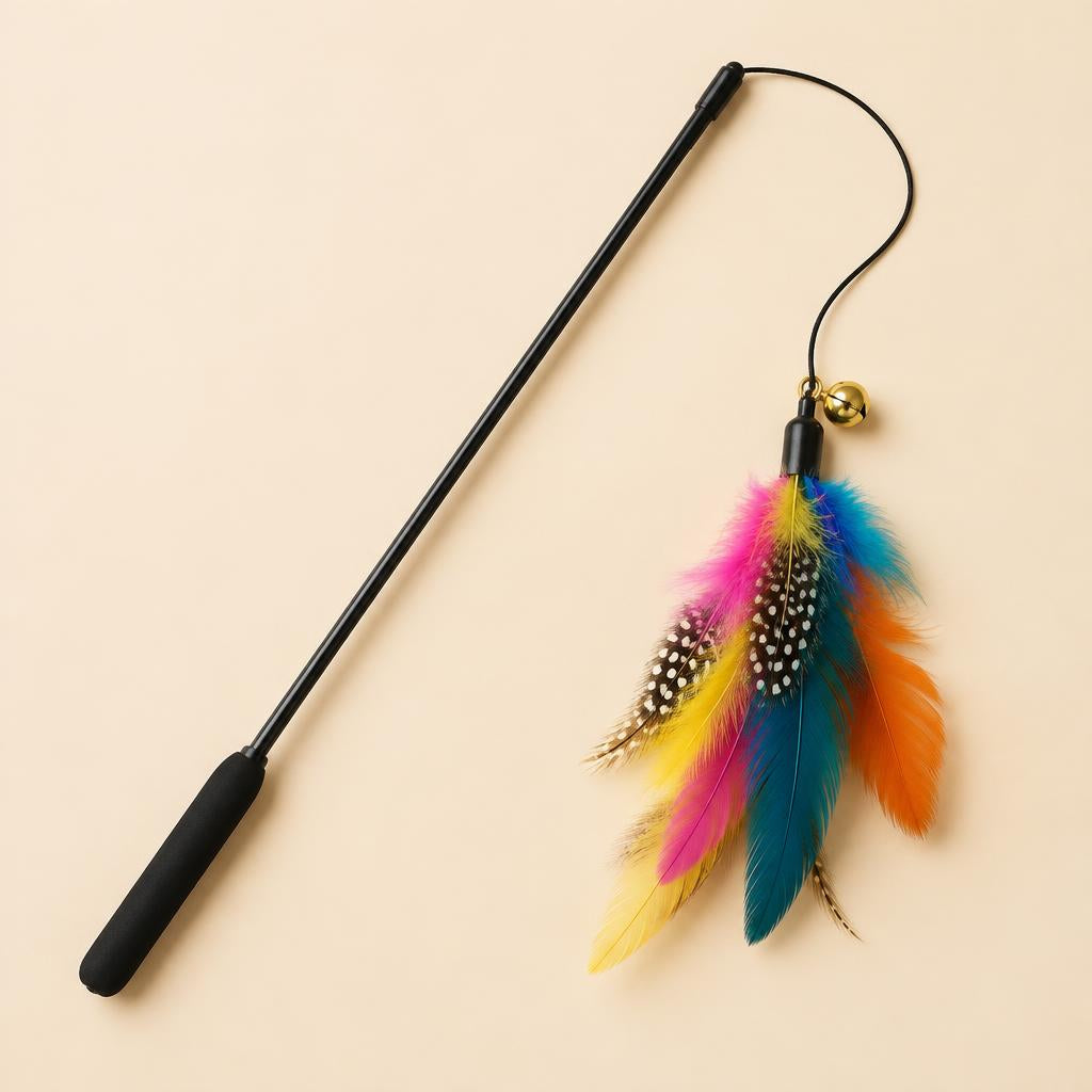 Feather cat wand toy